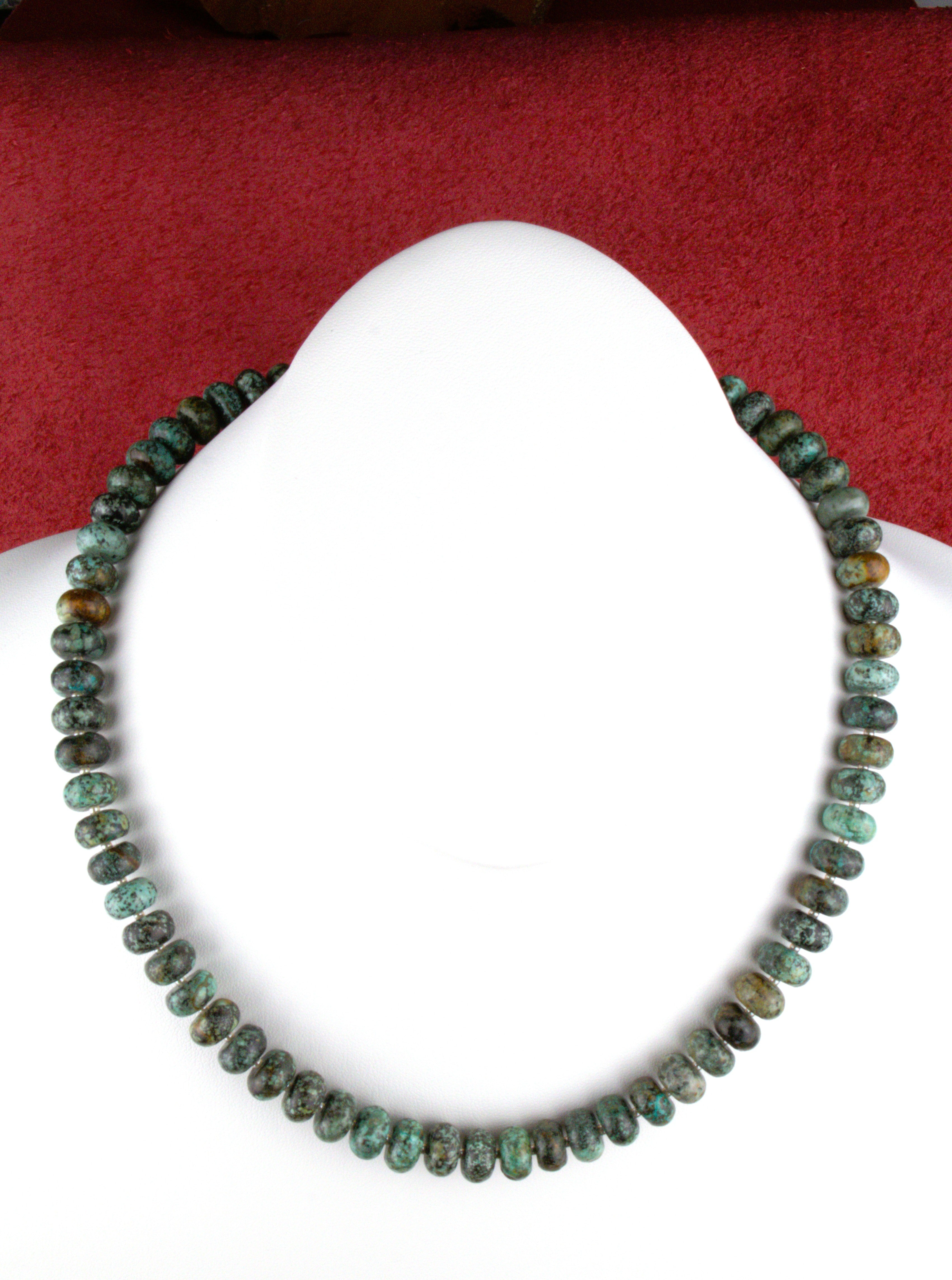 20" Green Turquoise Statement Necklace One-of-a-Kind  NN66