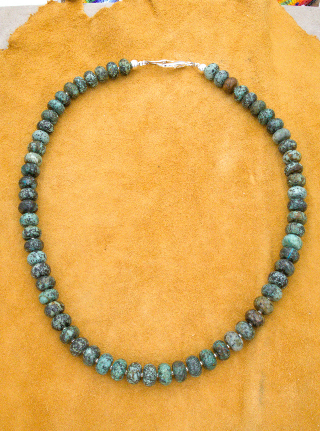 20" Green Turquoise Statement Necklace One-of-a-Kind  NN66