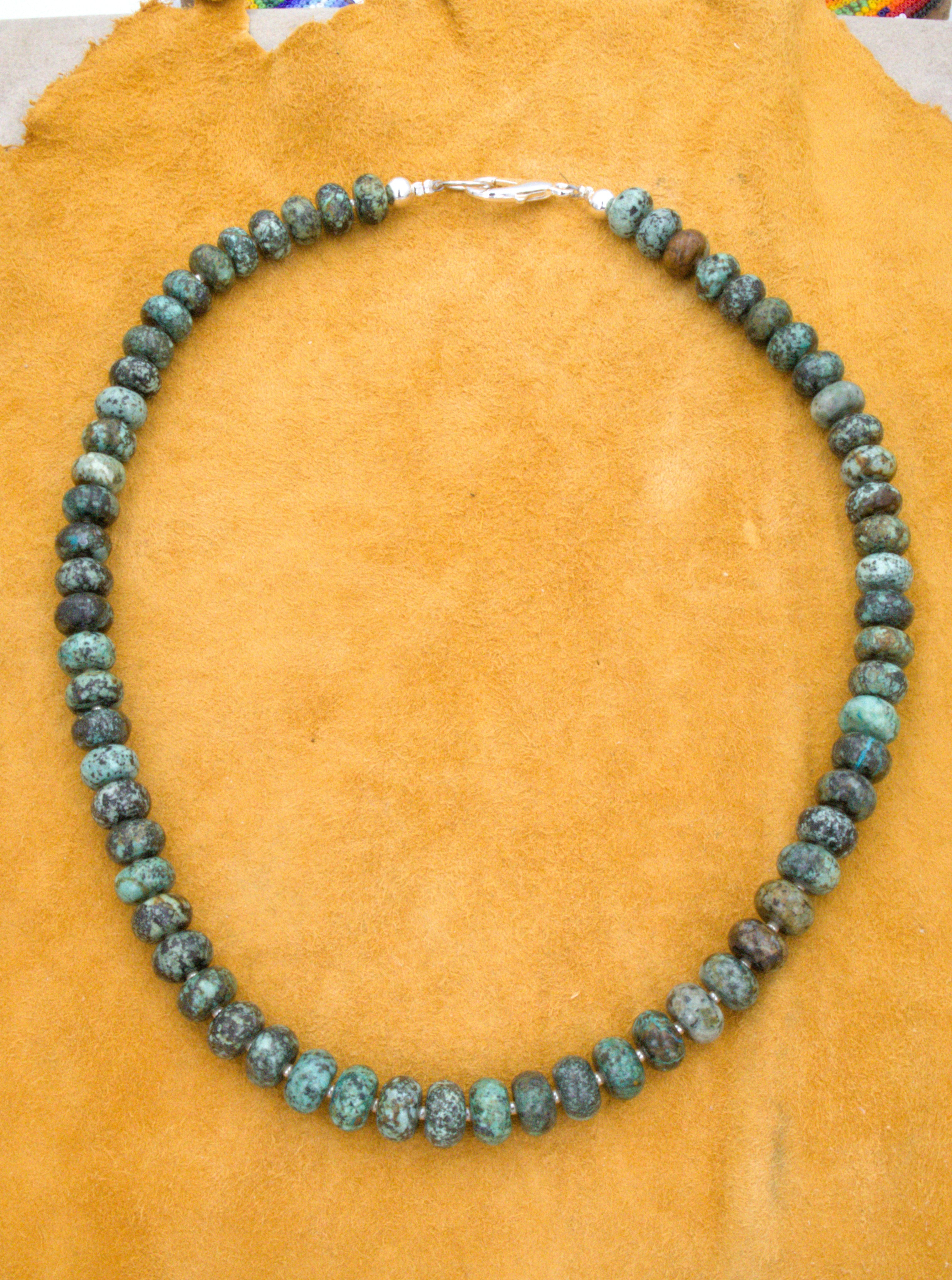 20" Green Turquoise Statement Necklace One-of-a-Kind  NN66