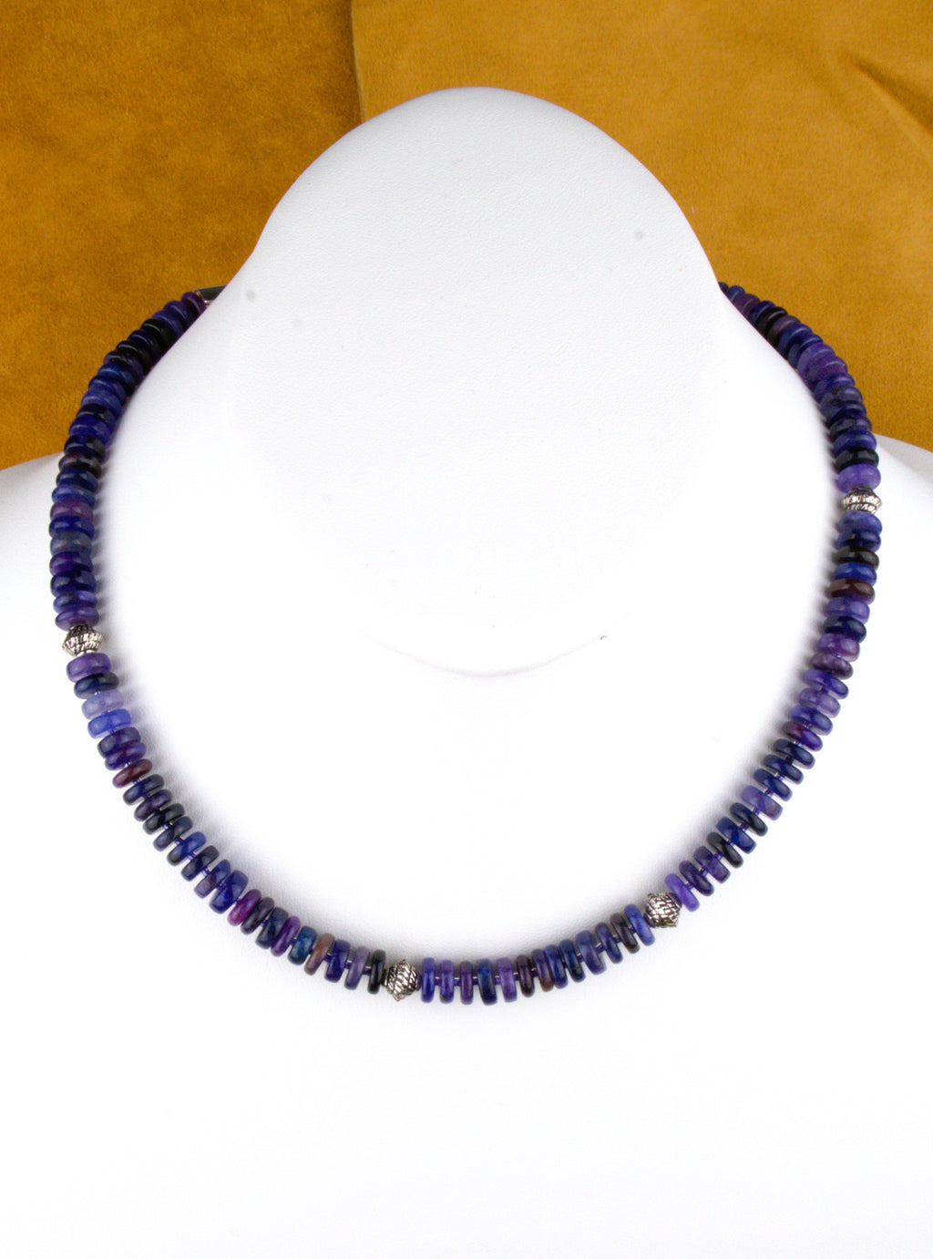 Southwestern Sugalite Rondel Necklace 19 and 1/2"  NN69