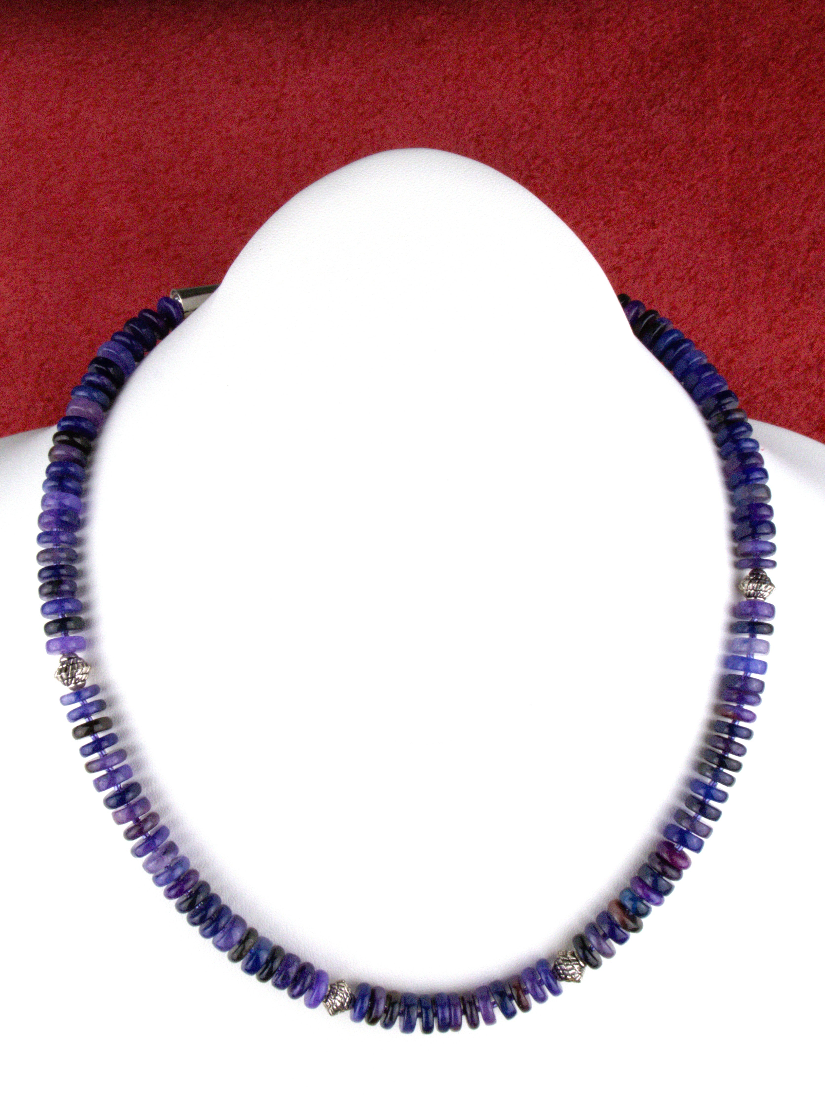 Southwestern Sugalite Rondel Necklace 19 and 1/2"  NN69