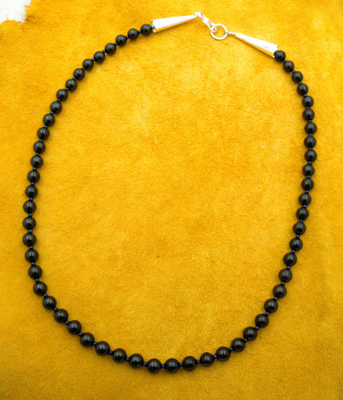 20" Jet Beaded Necklace