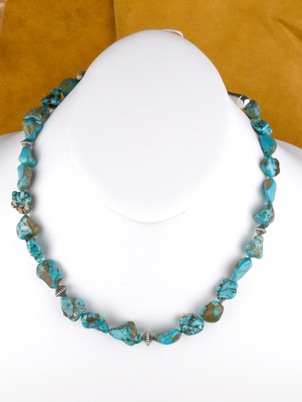 20" Chunky Turquoise Nugget Necklace One-of-a-Kind  NN74