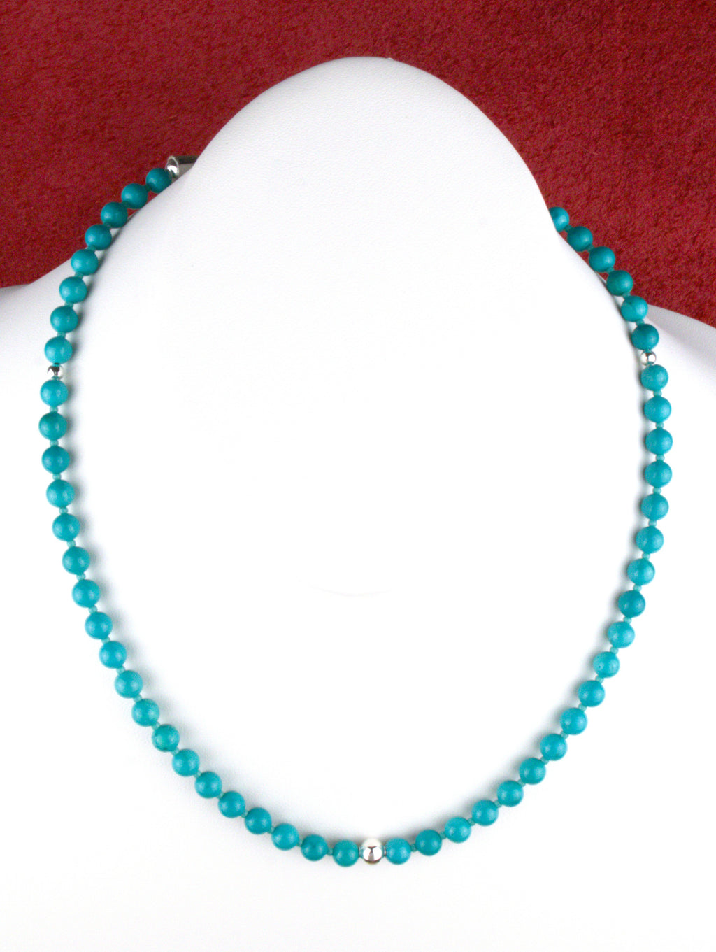Beaded Turquoise Necklace 19 and 1/2"  NN80
