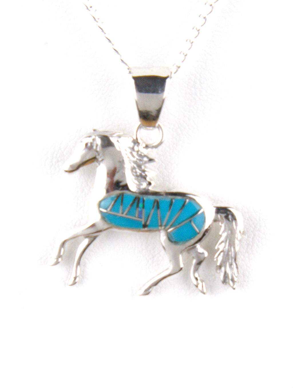 Turquoise Horse Dangle Earrings and Pendant Turquoise Jewelry Set EO11PO04