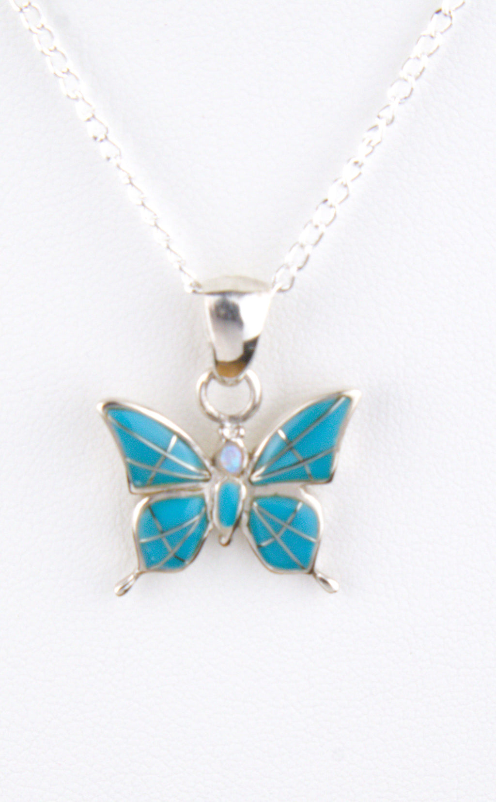 Turquoise Butterfly Pendant Necklace