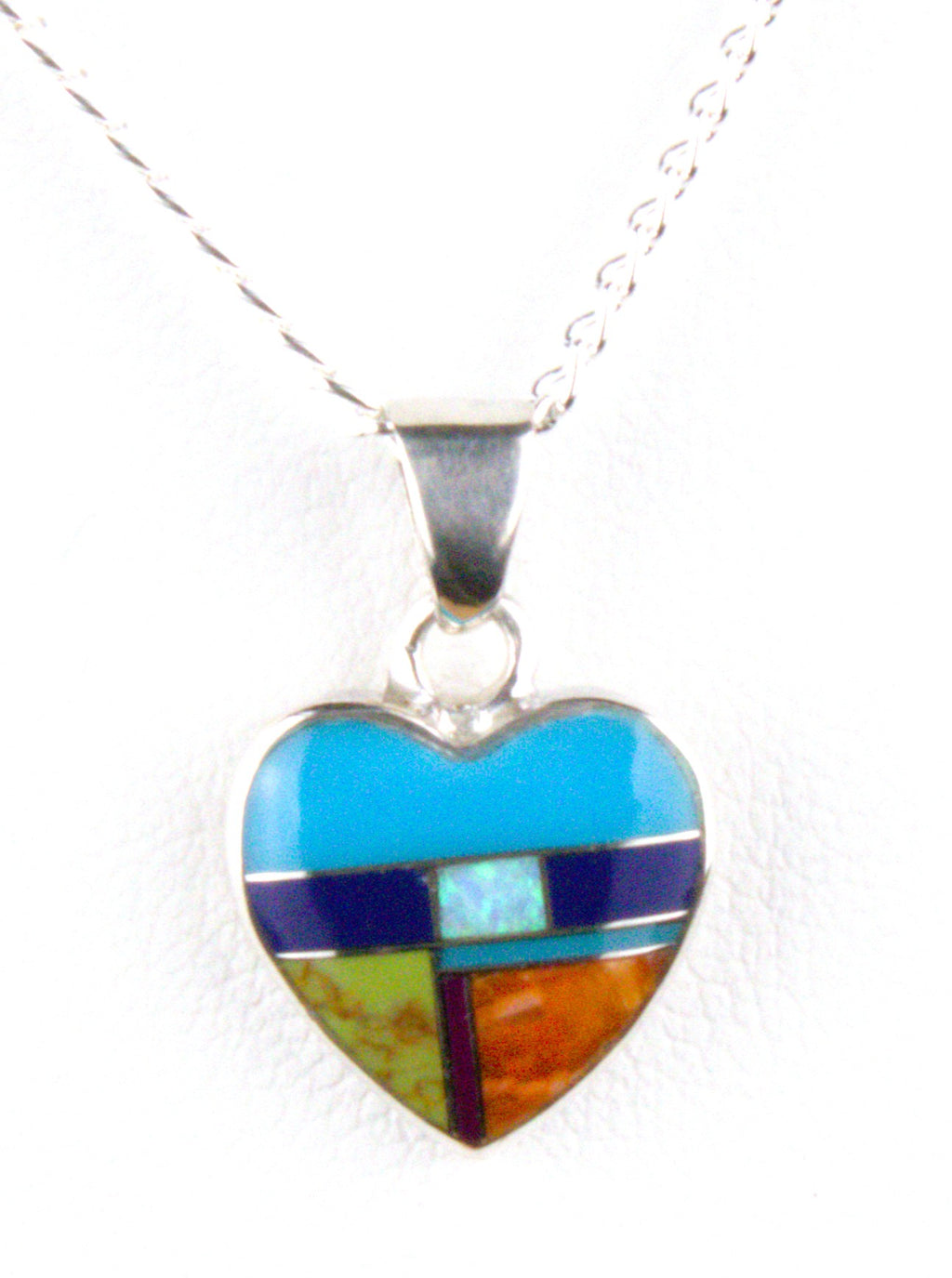 Heart Dangle Earrings and Pendant Turquoise Jewelry Set  EO13PO14