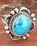 Sterling Silver Native American Turquoise Ring RE01
