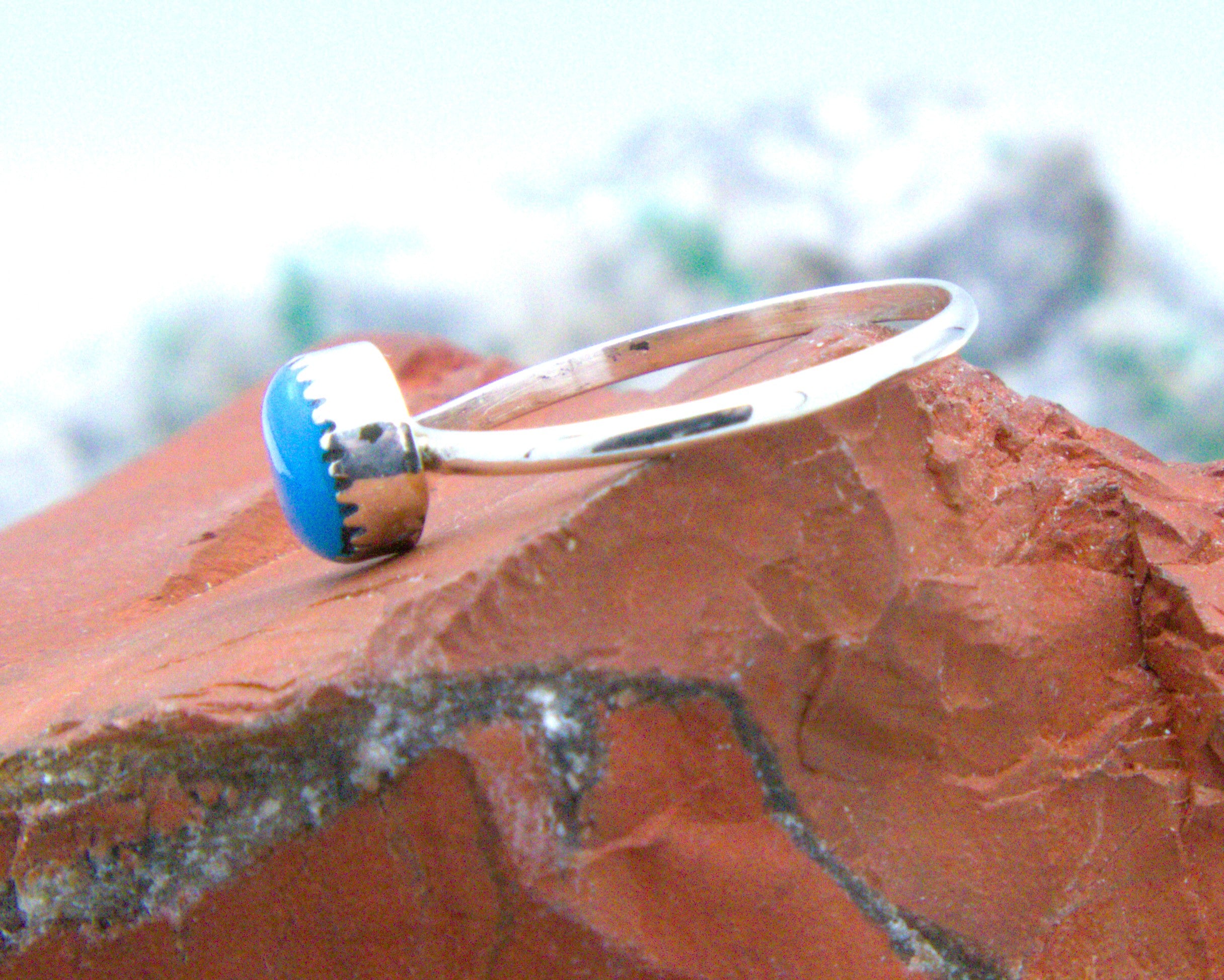 Native American Sterling Silver Turquoise Zuni Ring