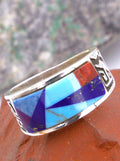 Turquoise Jewelry Sterling Silver Turquoise Coral Lapis Ring ROP3