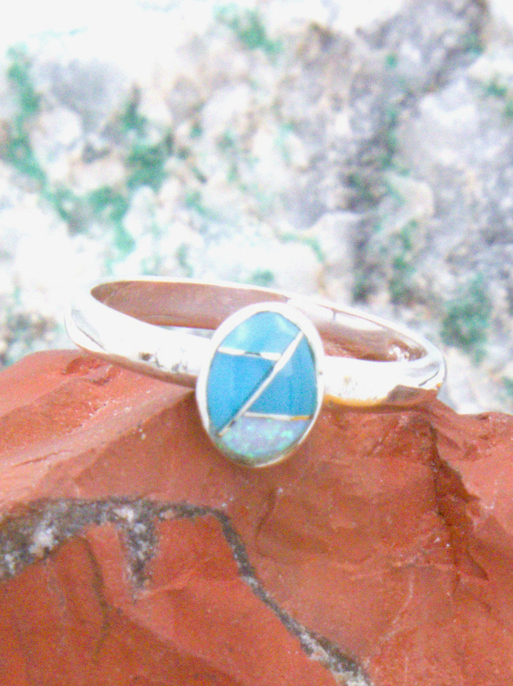 Turquoise and Opal Southwestern Ring