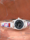Sterling Silver Turquoise Coral Ladies Watch WL03