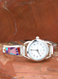 Ladies Sterling Silver Turquoise Inlay Watch WL04