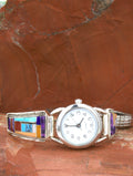 Turquoise Jewelry Sterling Silver Ladies Turquoise Coral Watch WL06