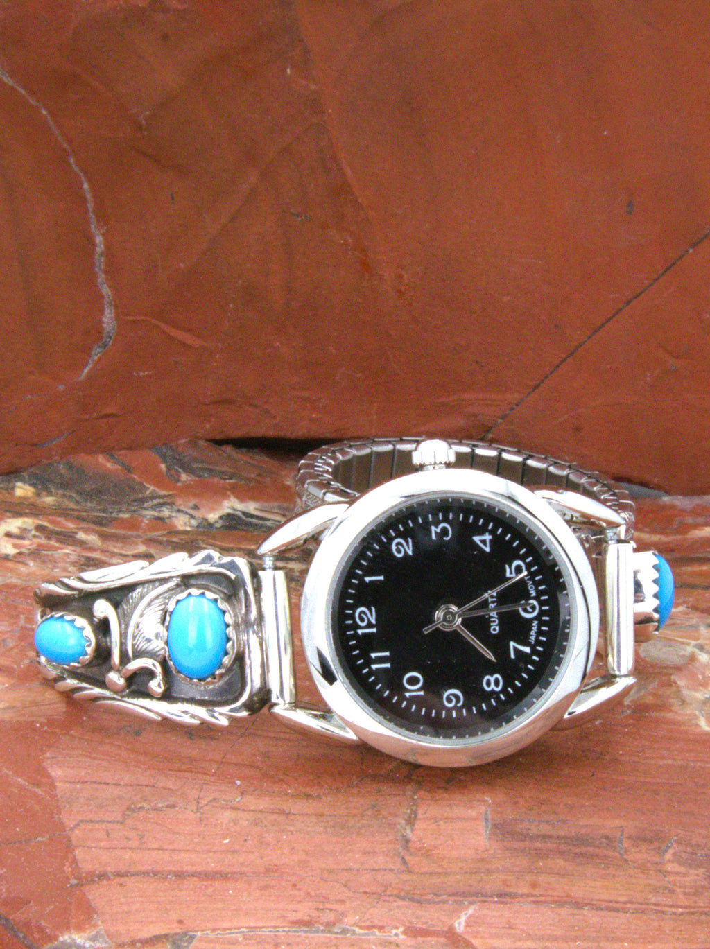 Native American Ladies Sterling Silver Turquoise Watch WL11