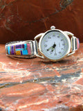 Ladies Sterling Silver Turquoise Inlay Watch